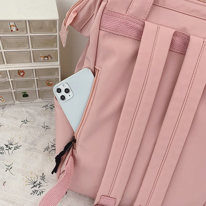 Large Pastel Waterproof Backpack Handbag 🎒💗