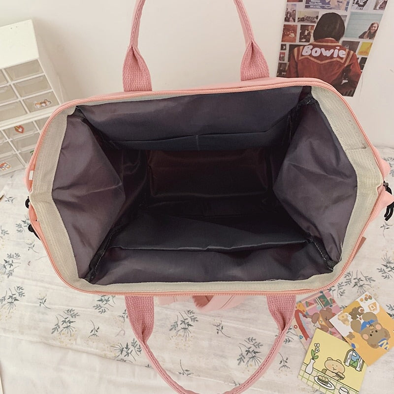 Large Pastel Waterproof Backpack Handbag 🎒💗