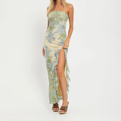 Merel™ | Weiches, geblümtes, trägerloses Kleid