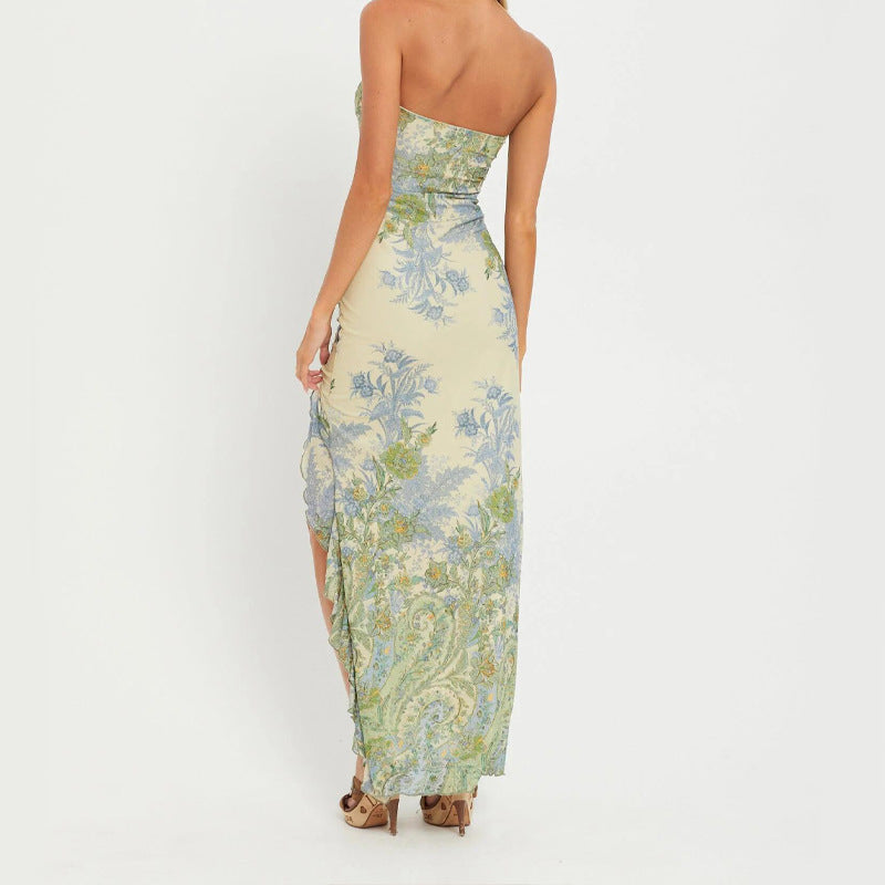 Merel™ | Weiches, geblümtes, trägerloses Kleid