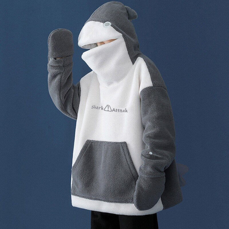 🦈💙 FLUFFY SHARK HOODIE