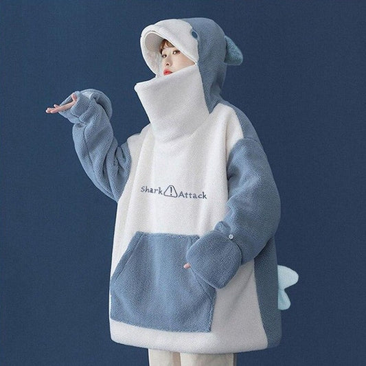🦈💙 FLUFFY SHARK HOODIE