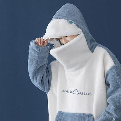 🦈💙 FLUFFY SHARK HOODIE