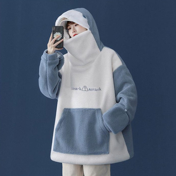 🦈💙 FLUFFY SHARK HOODIE