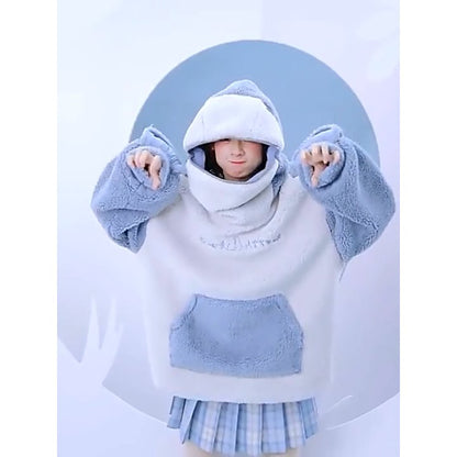 🦈💙 FLUFFY SHARK HOODIE