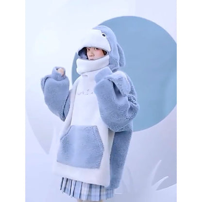 🦈💙 FLUFFY SHARK HOODIE