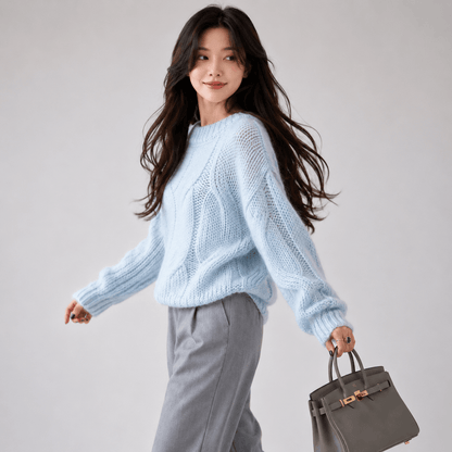 🤎 CHUNKY TWIST VINTAGE KNIT SWEATER