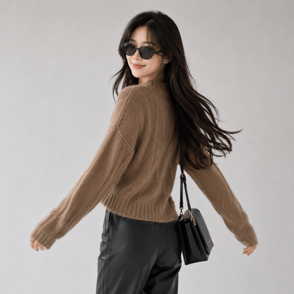🤎 CHUNKY TWIST VINTAGE KNIT SWEATER