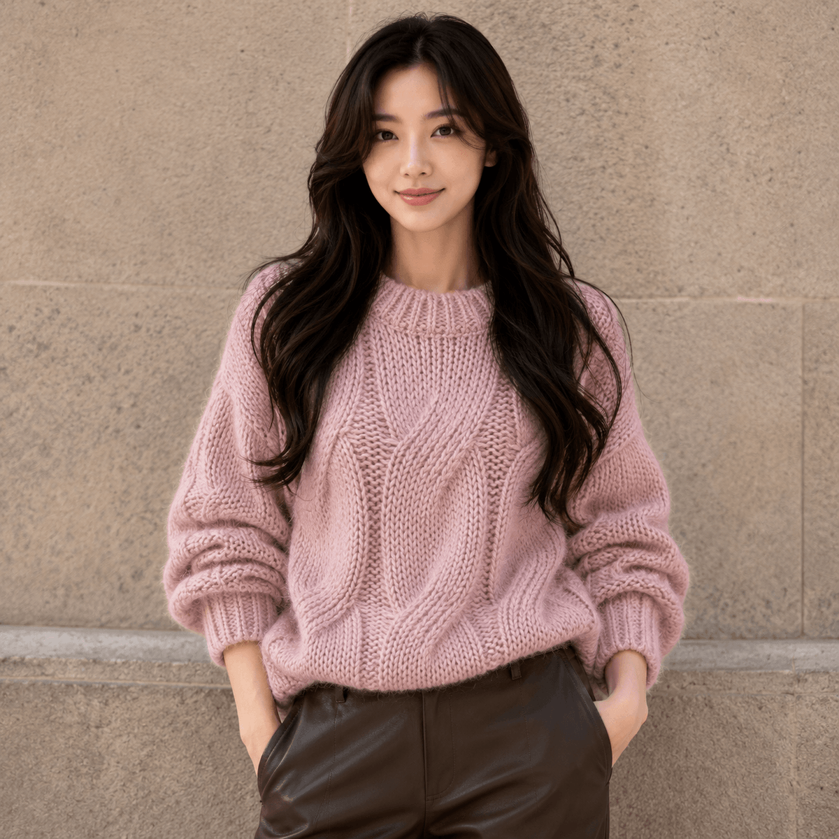 🤎 CHUNKY TWIST VINTAGE KNIT SWEATER