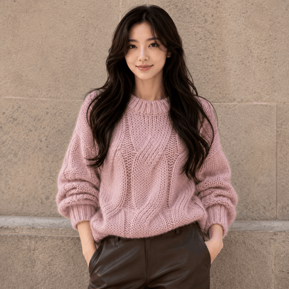 🤎 CHUNKY TWIST VINTAGE KNIT SWEATER