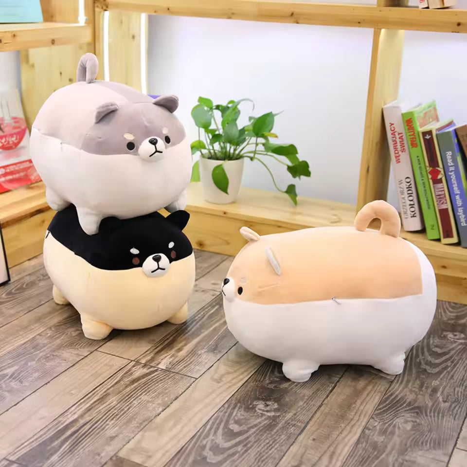 Grumpy Shiba Trio Plushies 🐶🤎