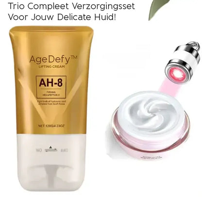 AgeDefy™ Trio Verjongende Hals- en Oogverzorgingsset met Red Light Therapie