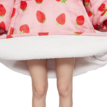 🍓🩷 STRAWBERRY BLANKET HOODIE