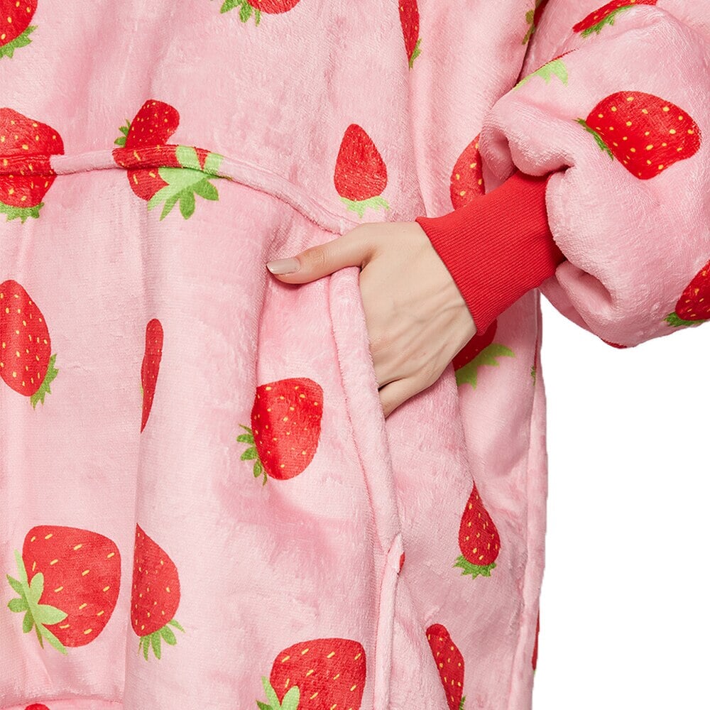 🍓🩷 STRAWBERRY BLANKET HOODIE
