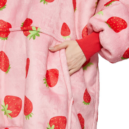 🍓🩷 STRAWBERRY BLANKET HOODIE