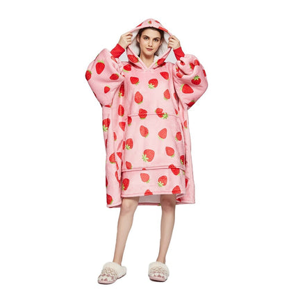 🍓🩷 STRAWBERRY BLANKET HOODIE