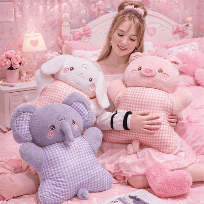 🐘🐰 PASTEL ANIMAL CUDDLE CUSHION
