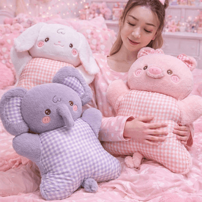 🐘🐰 PASTEL ANIMAL CUDDLE CUSHION