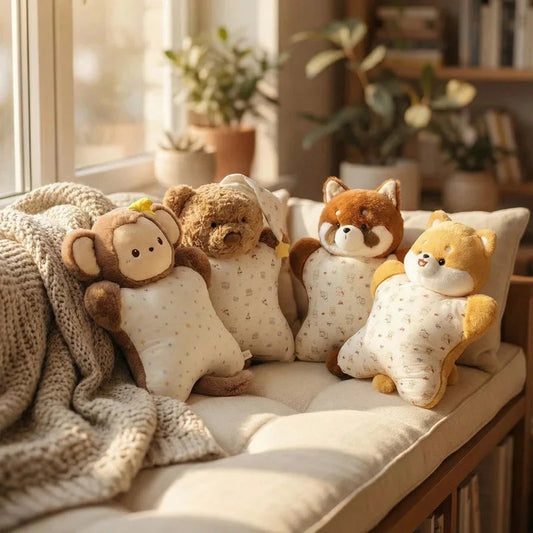🐻🦊 COZY PET ANIMAL CUDDLE CUSHION