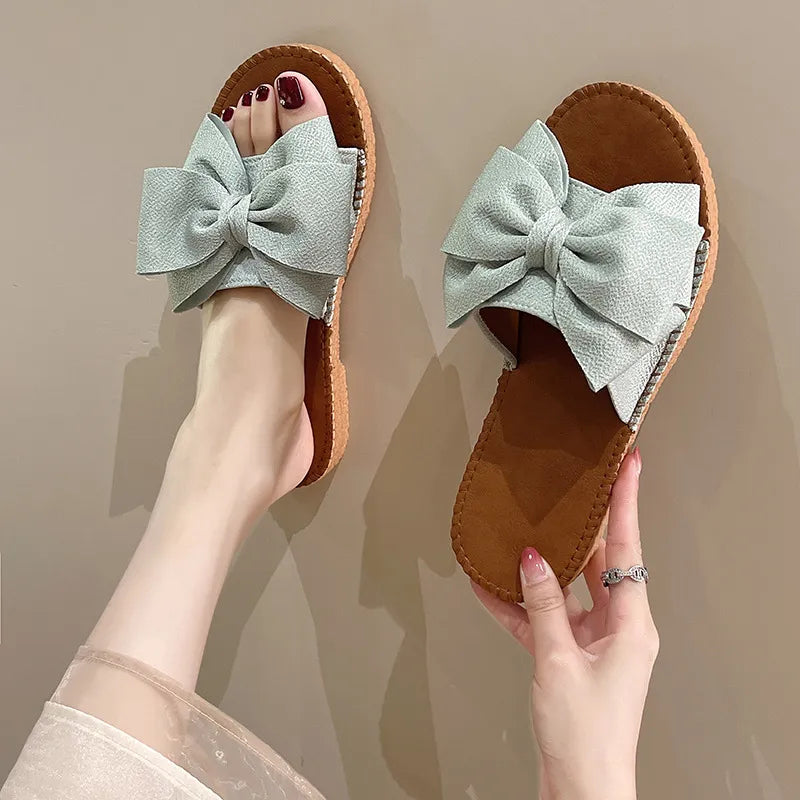 VIVEA BOW SLIDES – Bequeme Hausschuhe