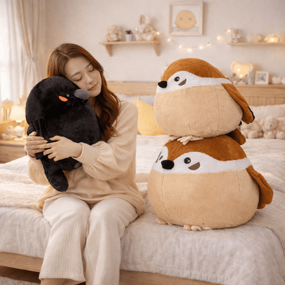 🐦🖤 ROUND CHONKY BIRD PLUSHIES