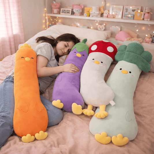 🥕🦆 LONG VEGETABLE DUCK FAMILY PLUSH COLLECTION