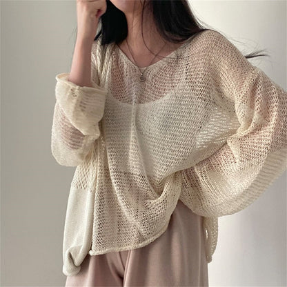 ✨ PASTEL NET KNIT SWEATER