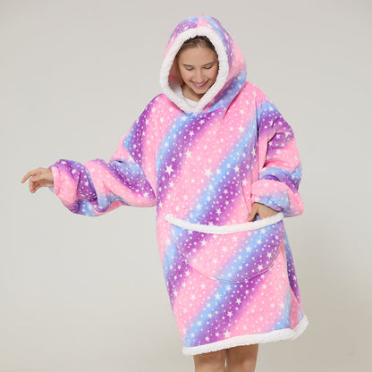 Rainbow Oversized Blanket Hoodie 🌈