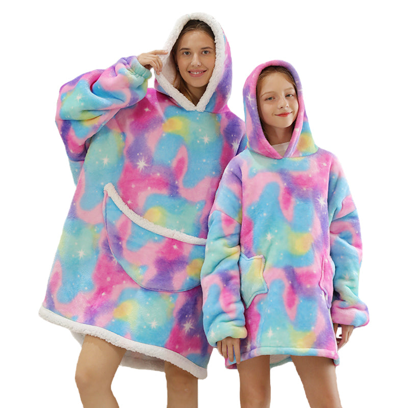 Rainbow Oversized Blanket Hoodie 🌈