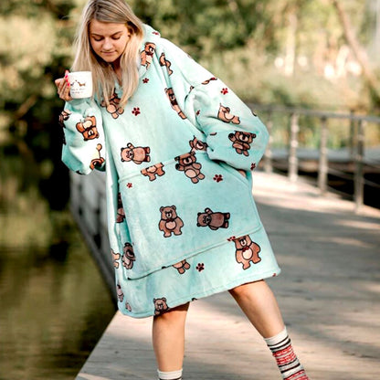🐻🤎 BROWN BEAR BLANKET HOODIE