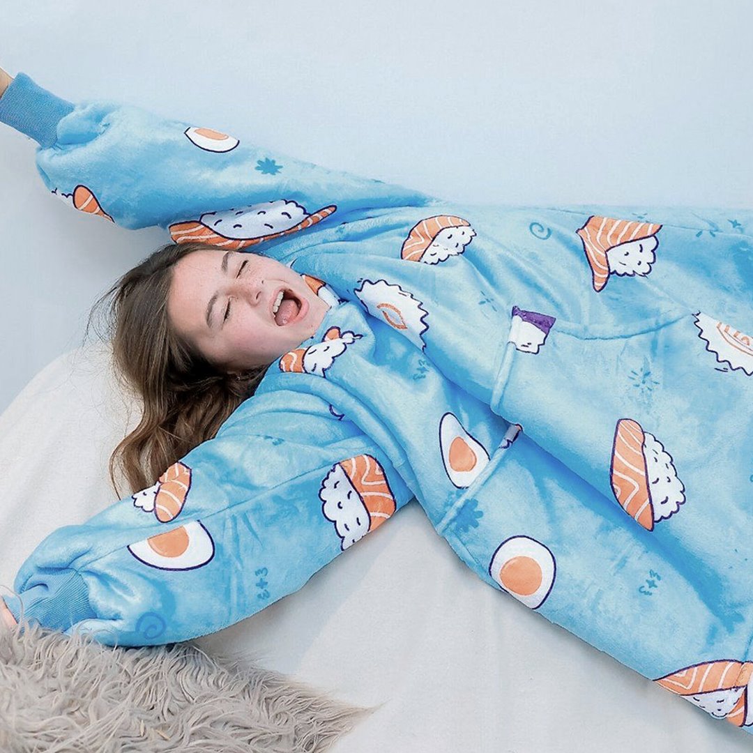🍣💙 SUSHI BLANKET HOODIE